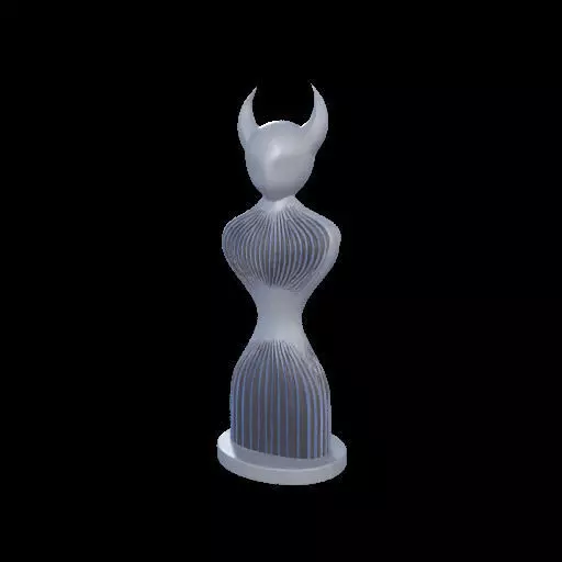 Minimalist Horned Abstract Sculpture 3D print model_6