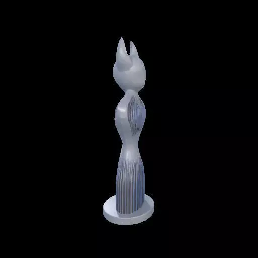 Minimalist Horned Abstract Sculpture 3D print model_15