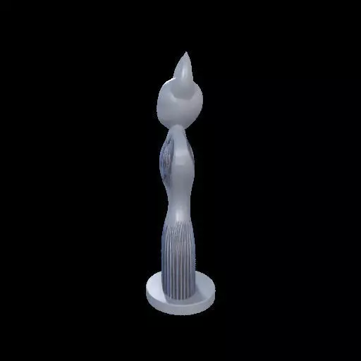 Minimalist Horned Abstract Sculpture 3D print model_29