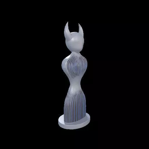 Minimalist Horned Abstract Sculpture 3D print model_12