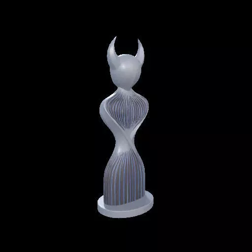 Minimalist Horned Abstract Sculpture 3D print model_24