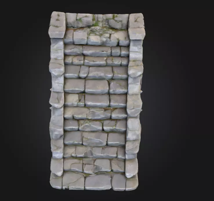 Stone Staircase Low-poly 3D model_7