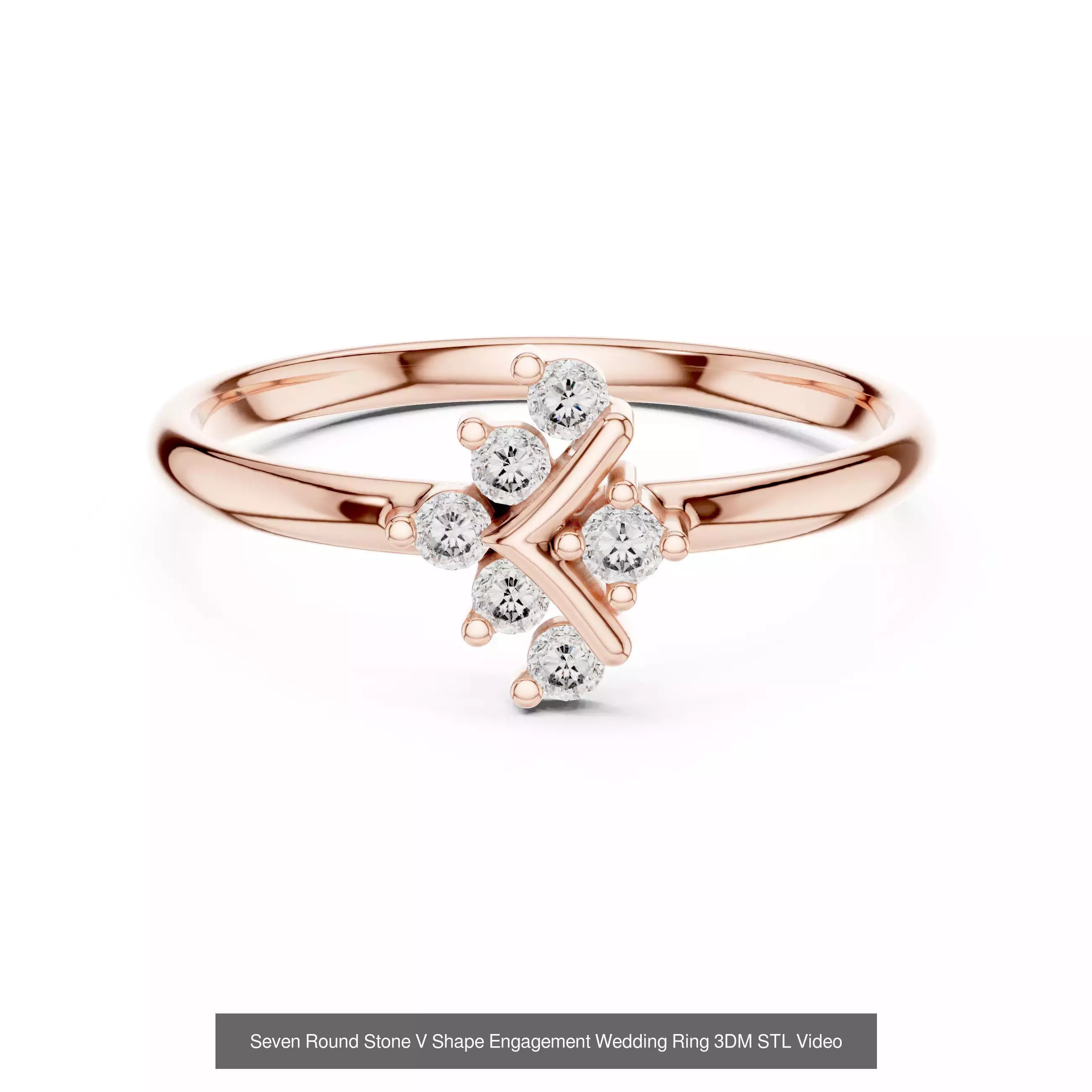 18 Seven Diamond Rings 3DM STL OBJ FBX 3 Color Render Video 3D Model Collection_5