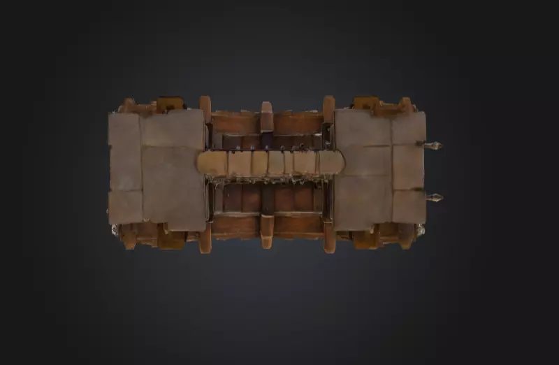 Medieval Gatehouse Door Low-poly 3D model_13