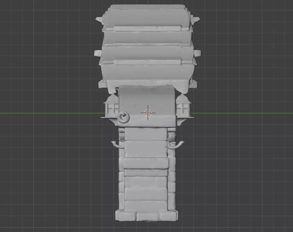 Medieval Gatehouse Door Low-poly 3D model_15