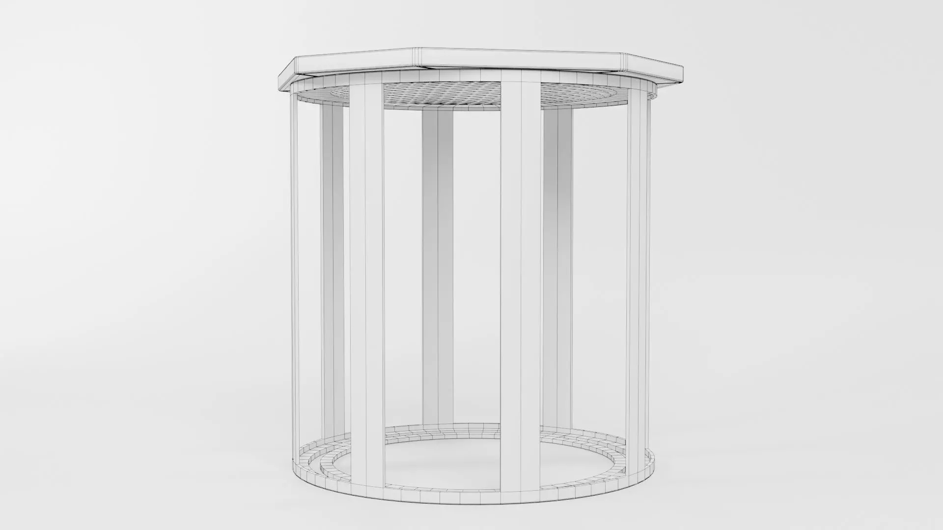 Octagon Table CG6 3D model_5