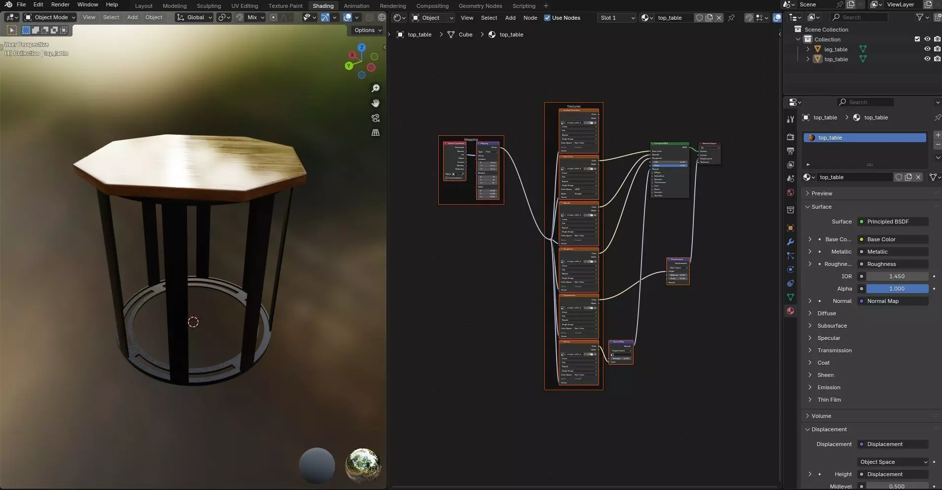 Octagon Table CG6 3D model_11
