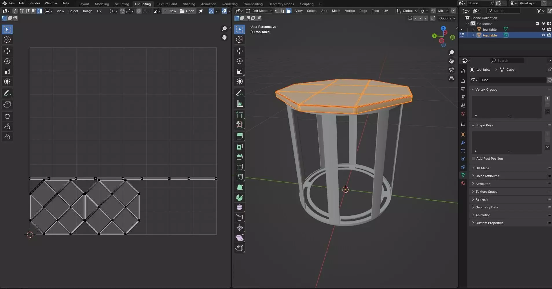 Octagon Table CG6 3D model_10