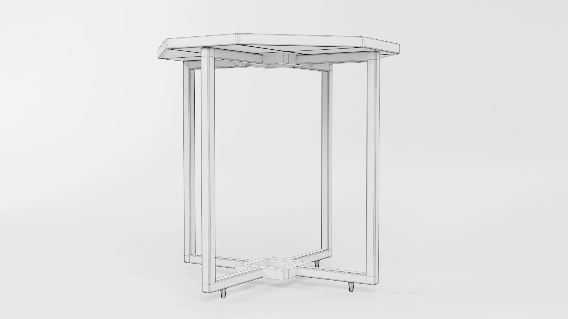 Octagon Table CG7 3D model_5
