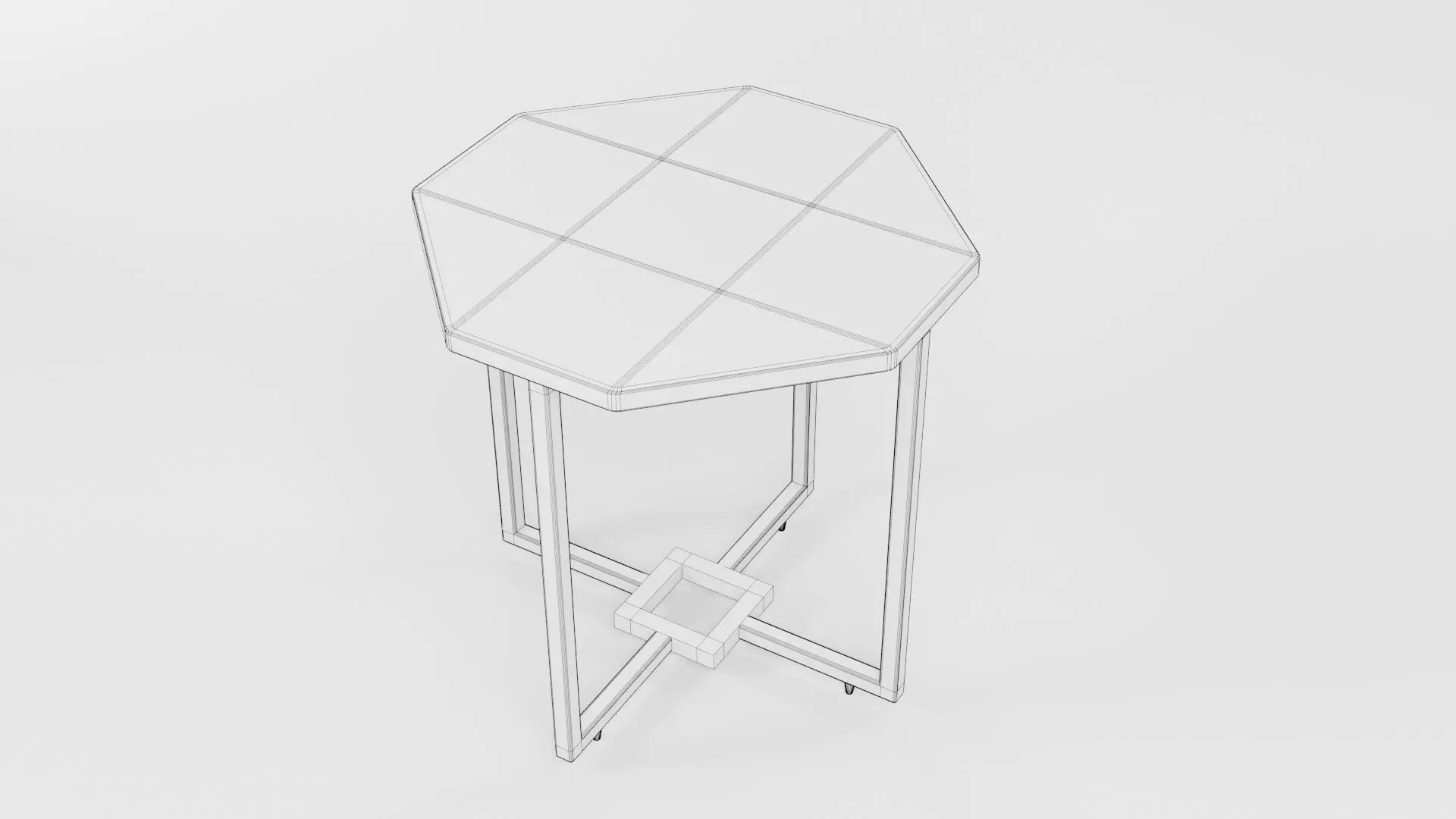 Octagon Table CG7 3D model_6