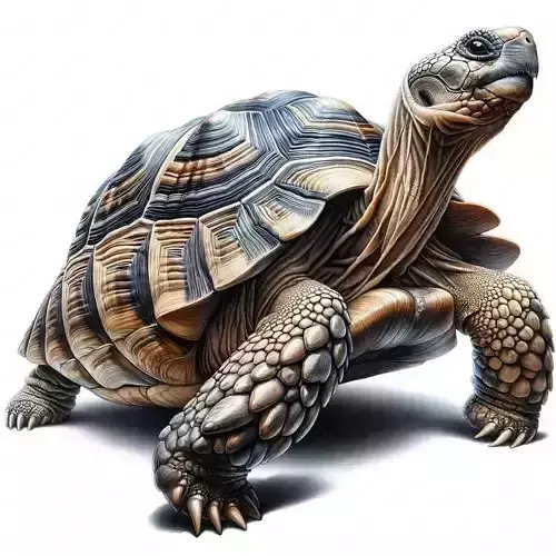 Realistic Tortoise 3D Desert Animal Detailed Shell Scales