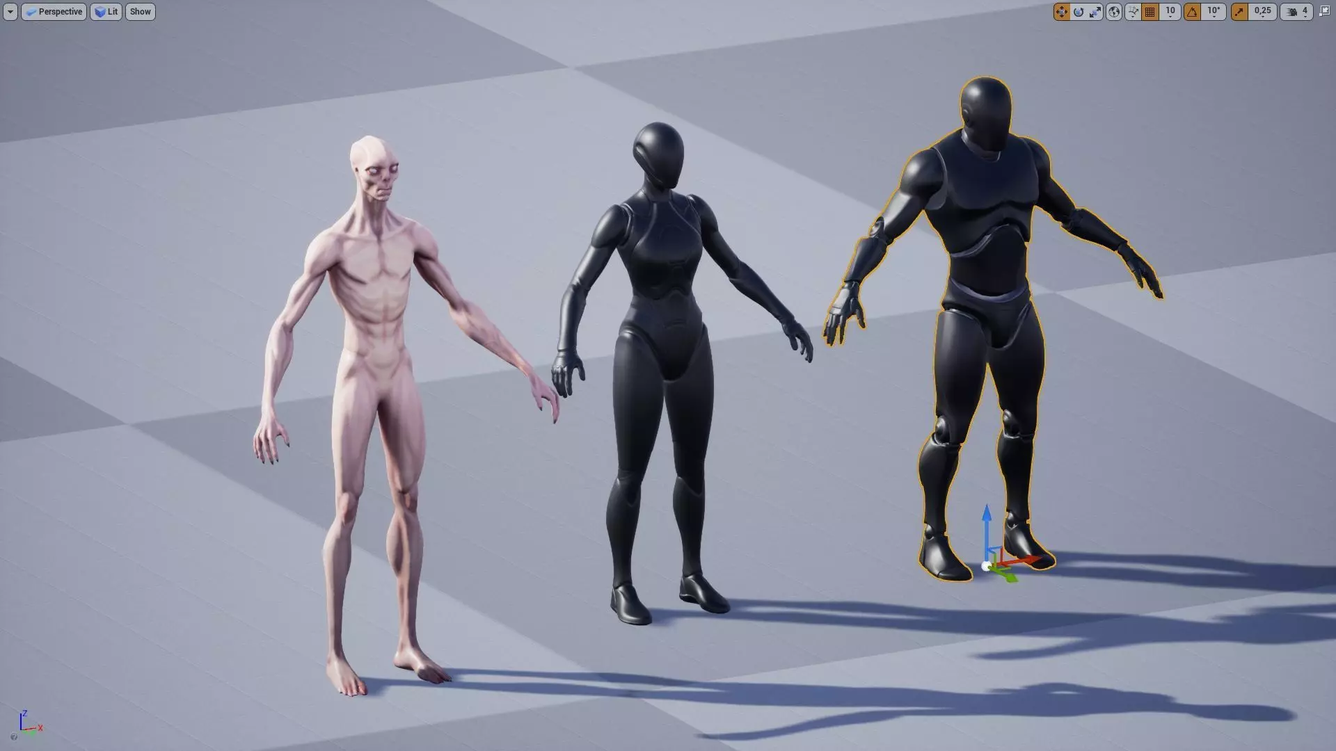 Alien B Low-poly 3D model_4