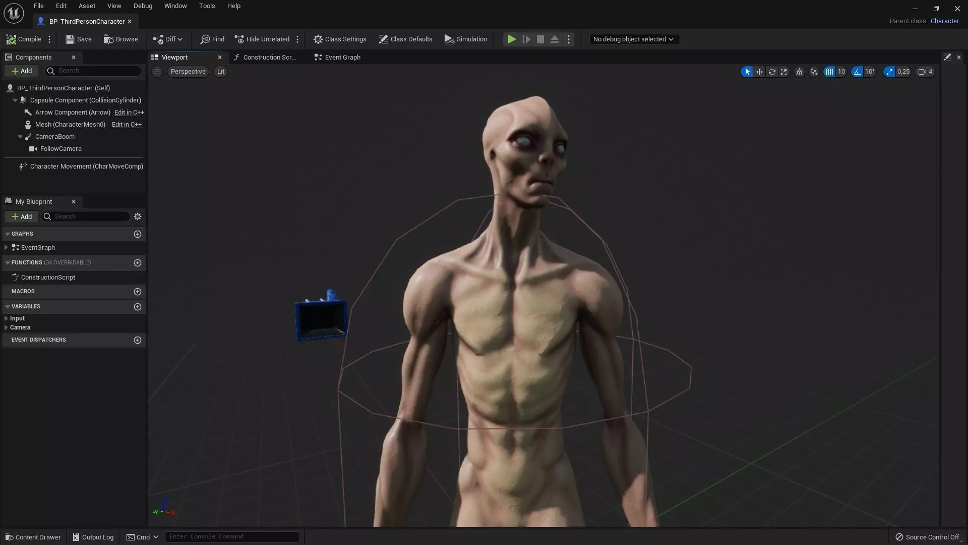 Alien B Low-poly 3D model_11