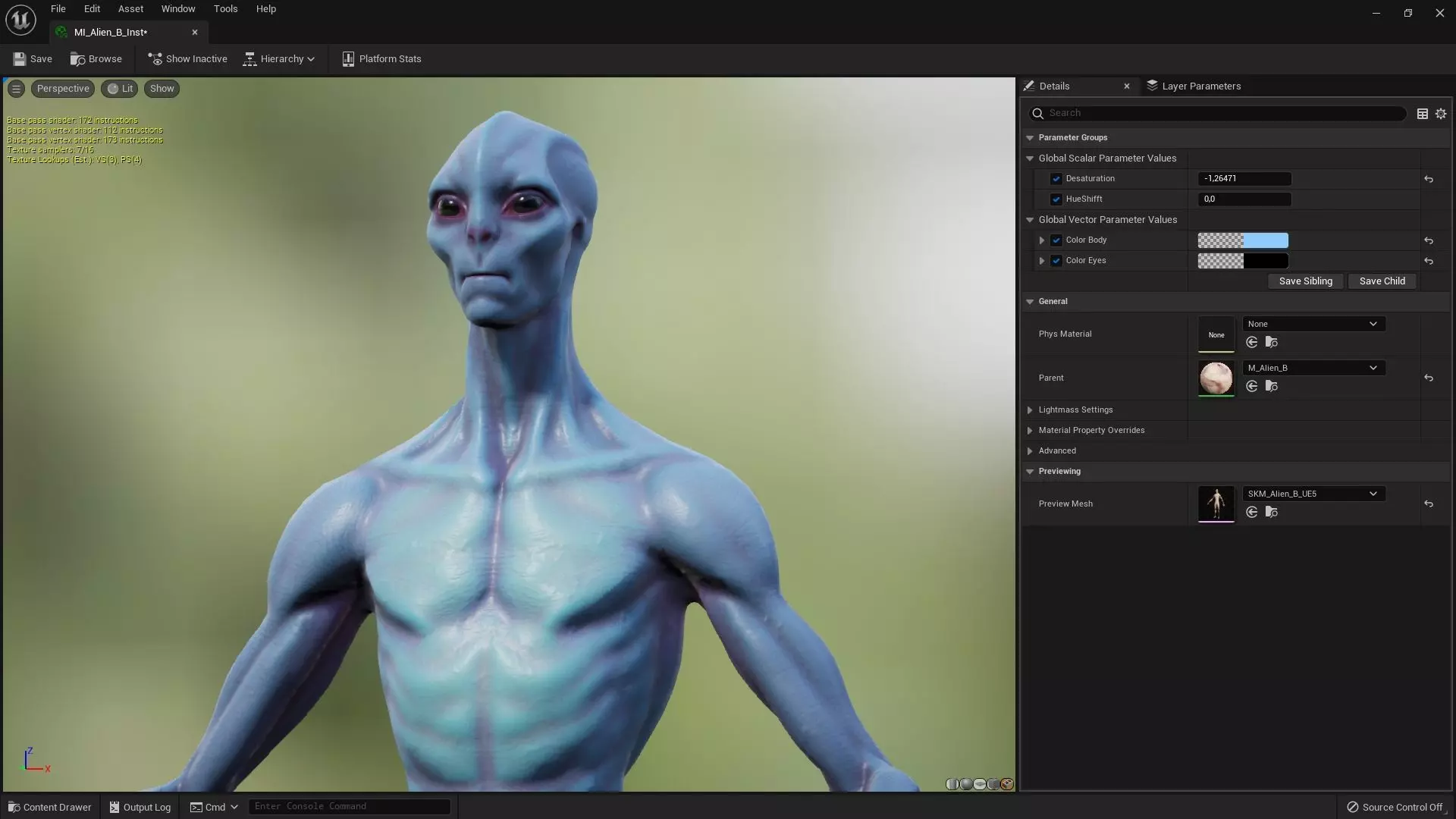 Alien B Low-poly 3D model_14