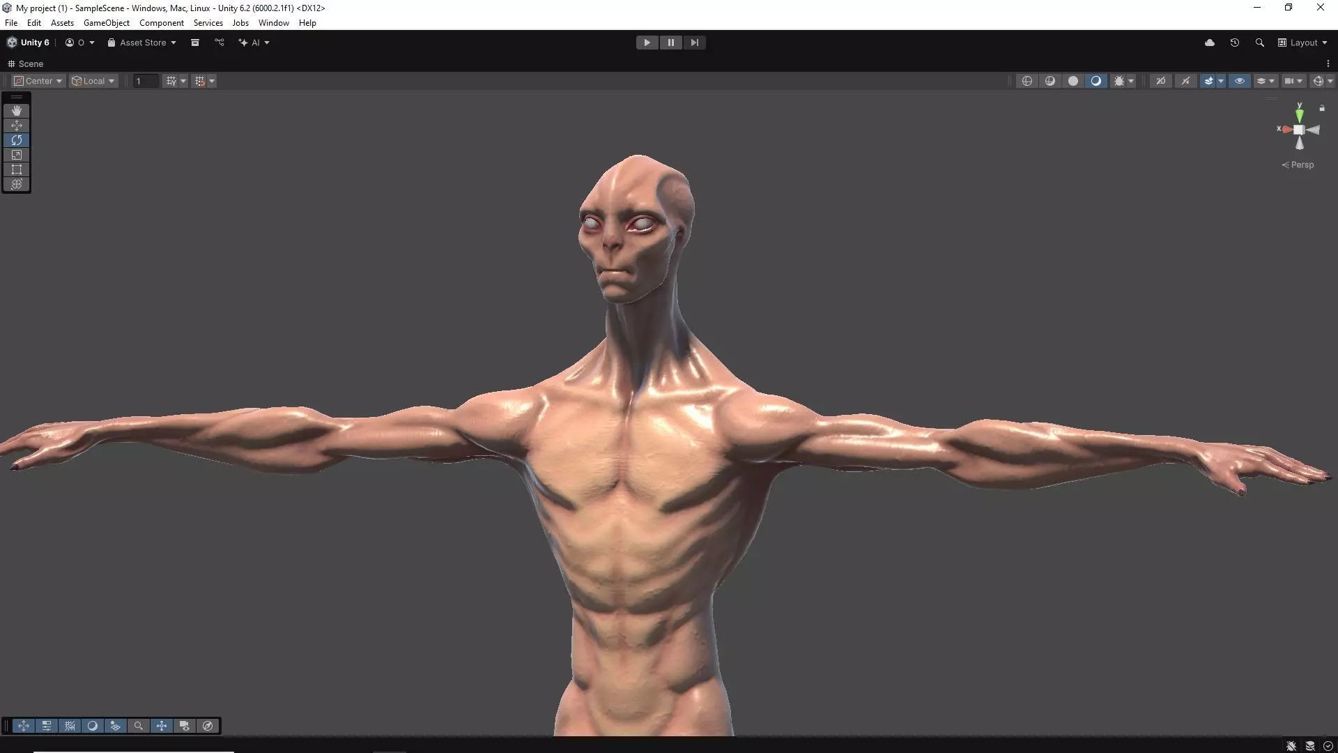 Alien B Low-poly 3D model_16