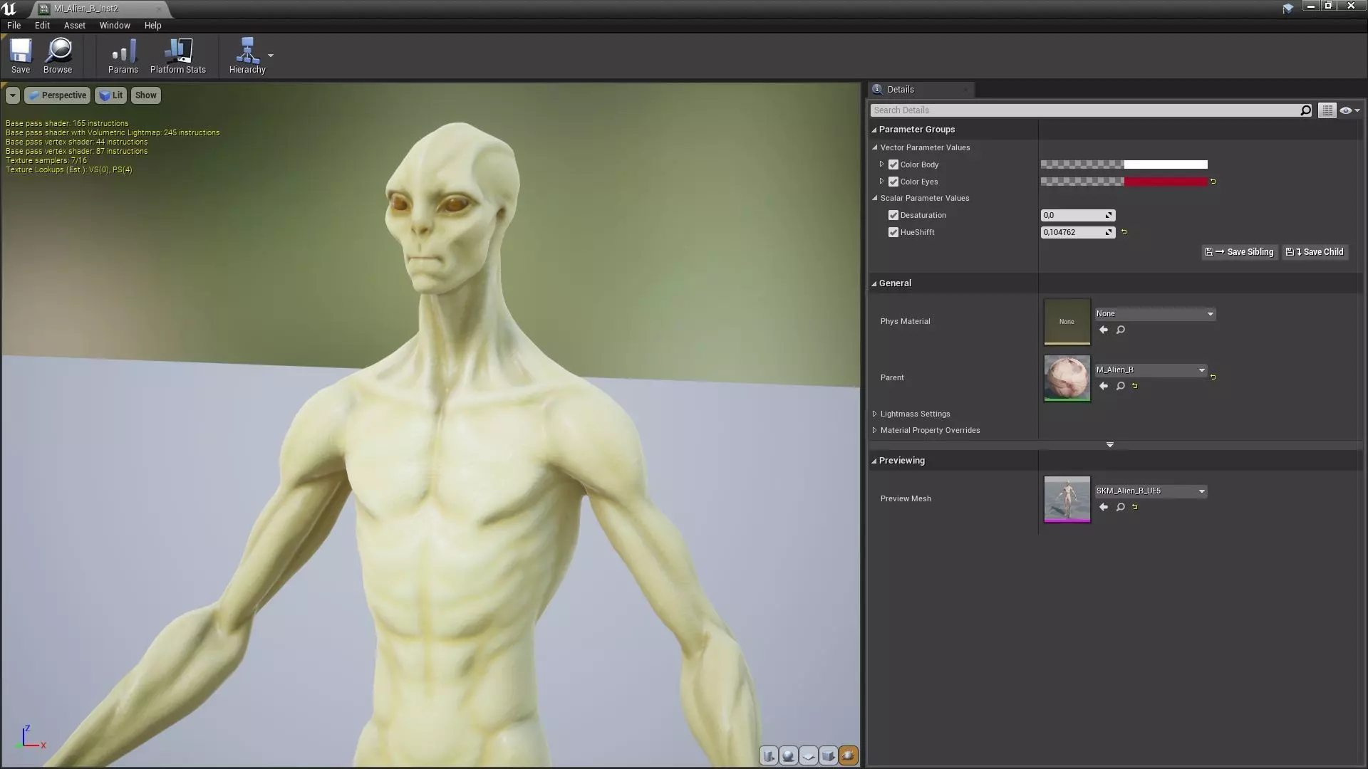Alien B Low-poly 3D model_6
