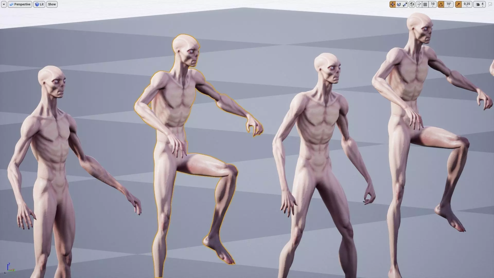 Alien B Low-poly 3D model_7