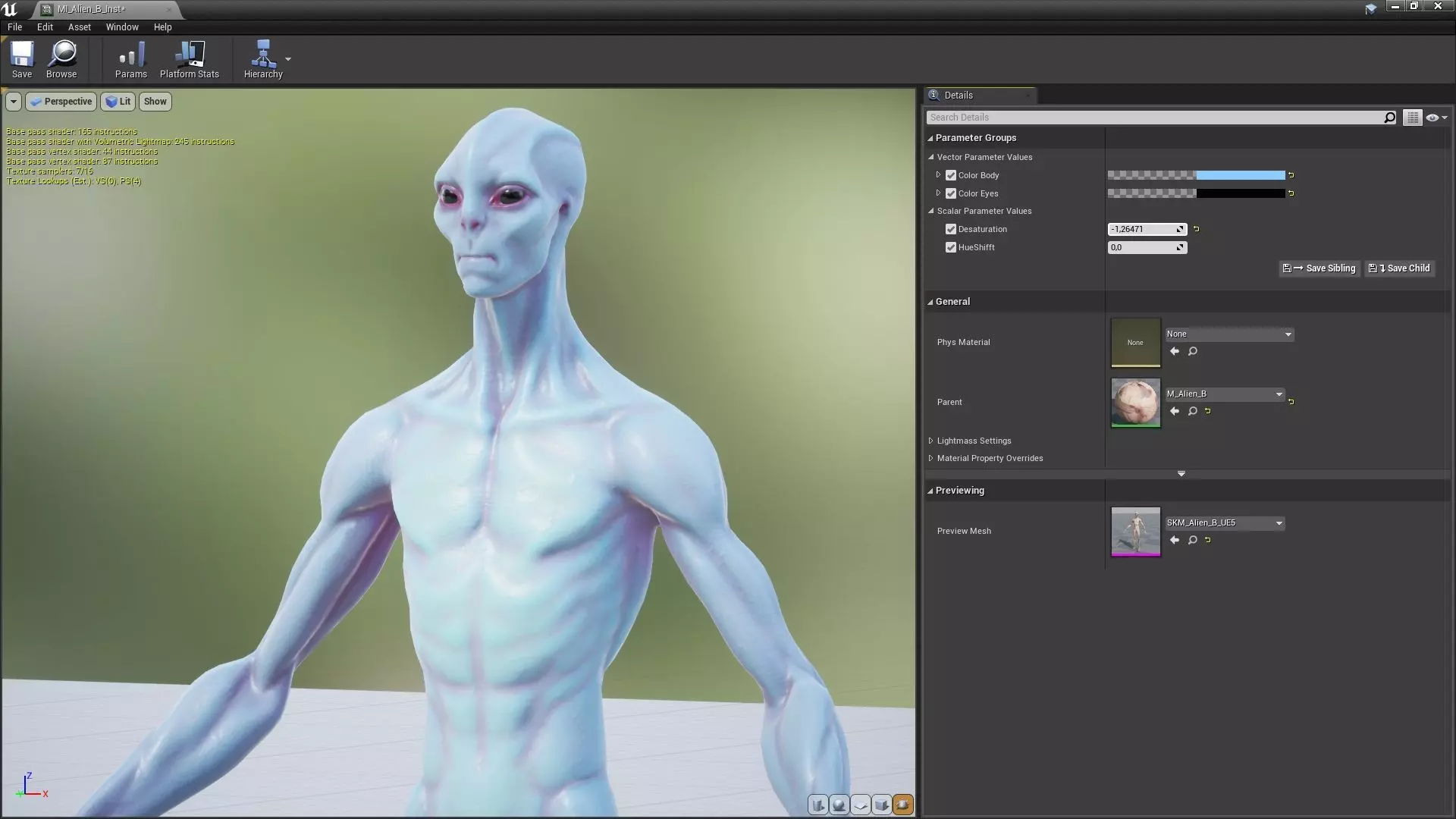 Alien B Low-poly 3D model_5