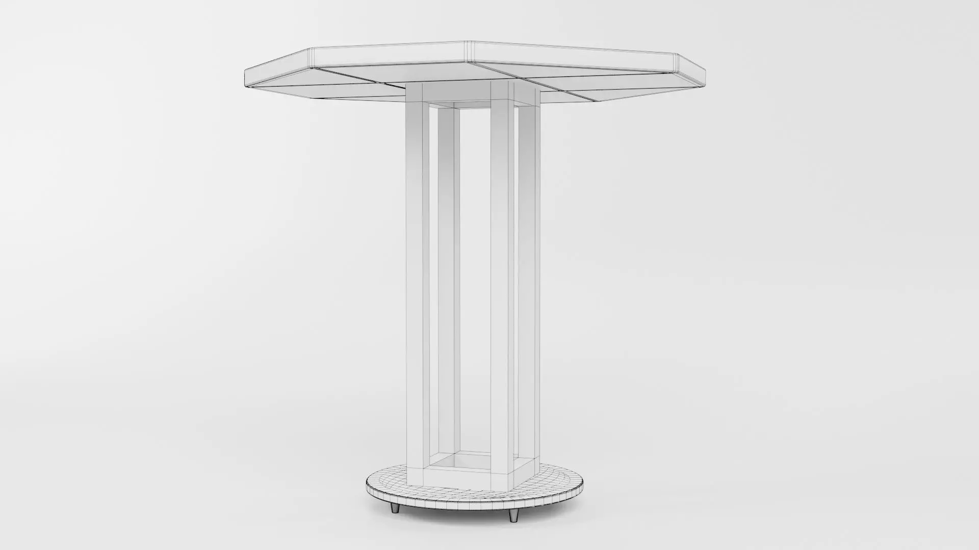 Octagon Table CG8 3D model_5