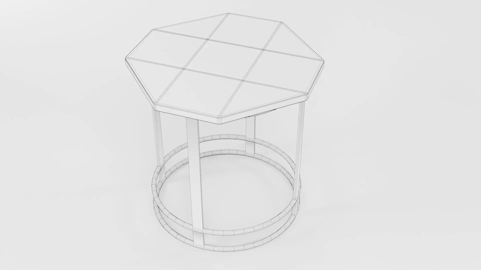 Octagon Table CG10 3D model_6