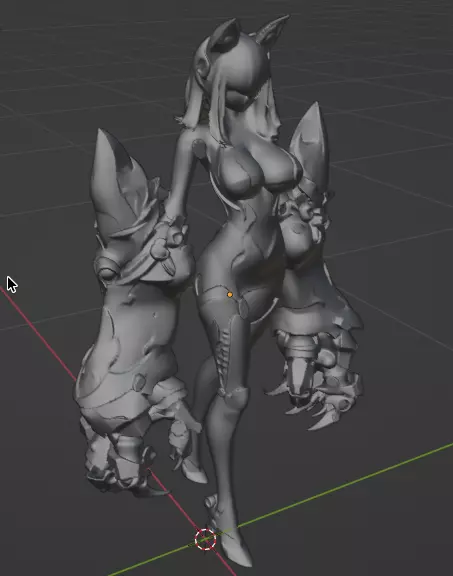 chica girl android sexy 3D print model_0