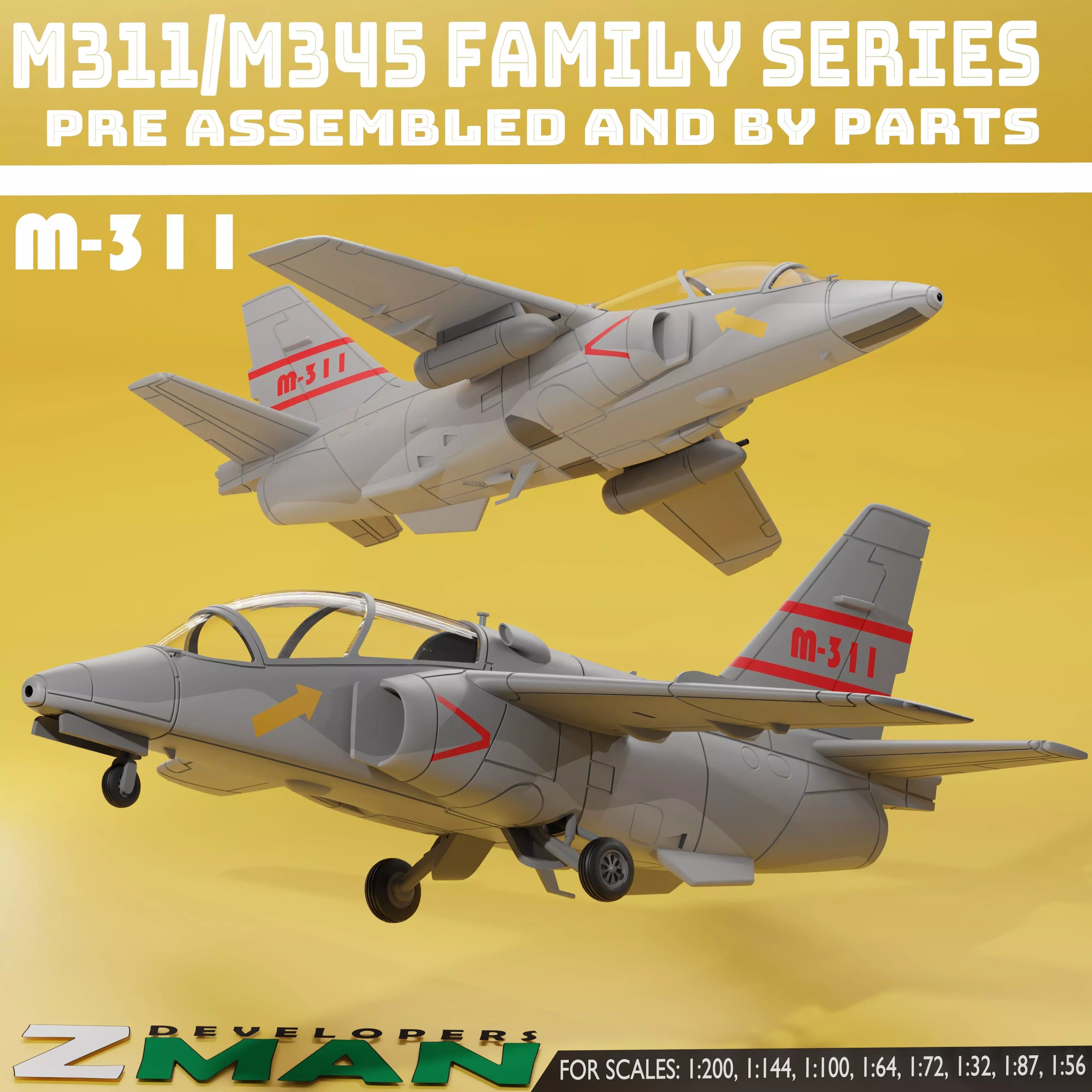 Aermachi M-311 basic trainer v1 3D print model_0