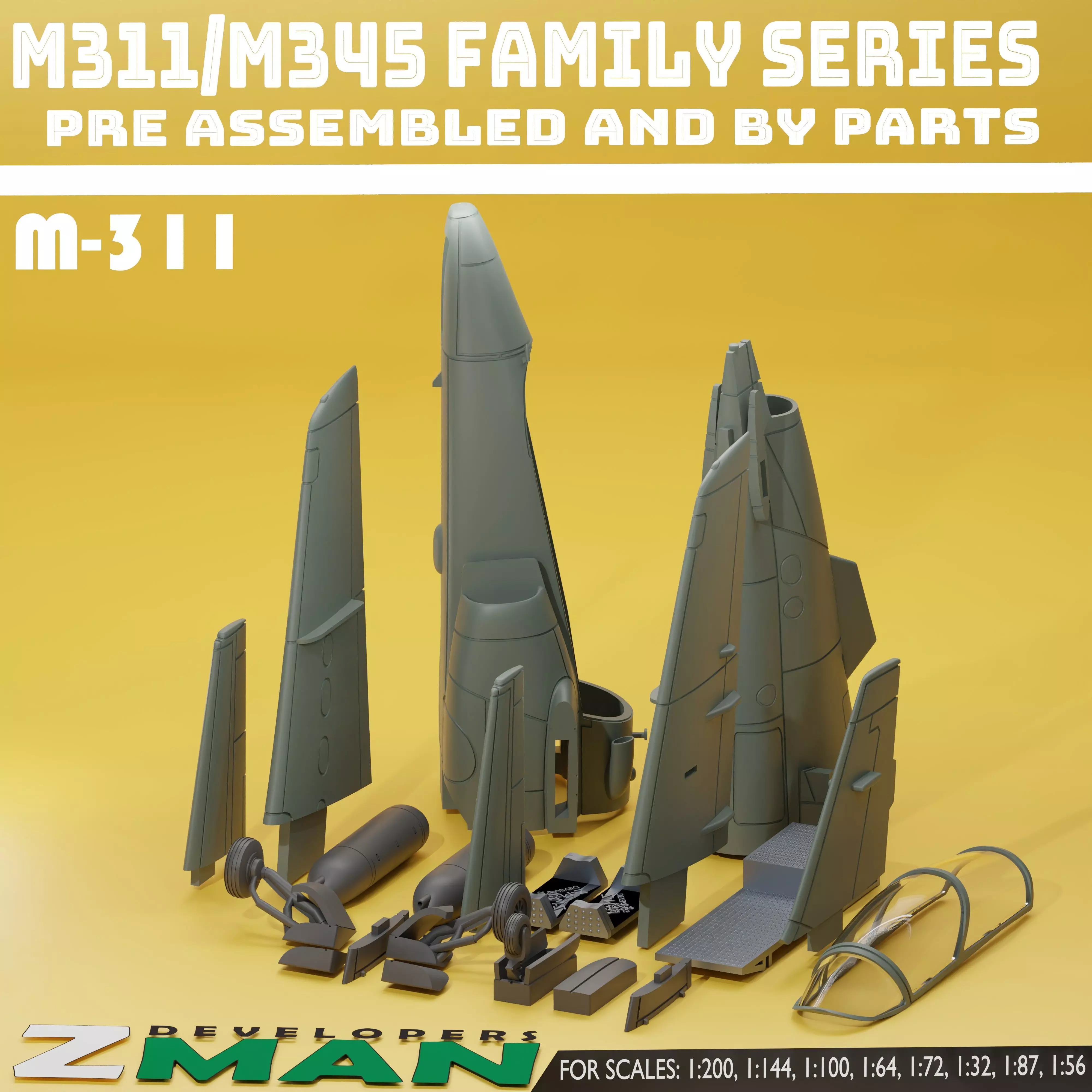 Aermachi M-311 basic trainer v1 3D print model_2