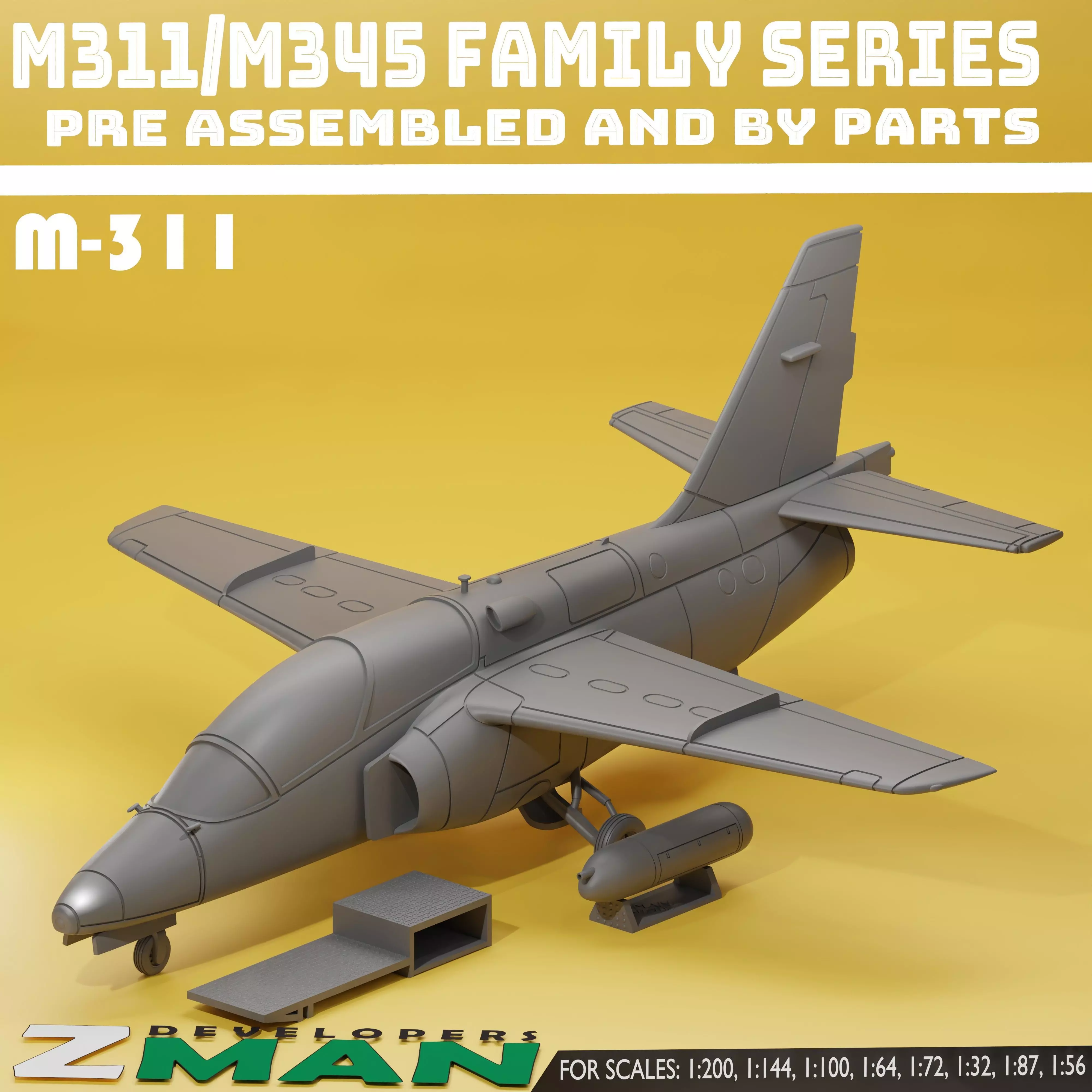 Aermachi M-311 basic trainer v1 3D print model_4