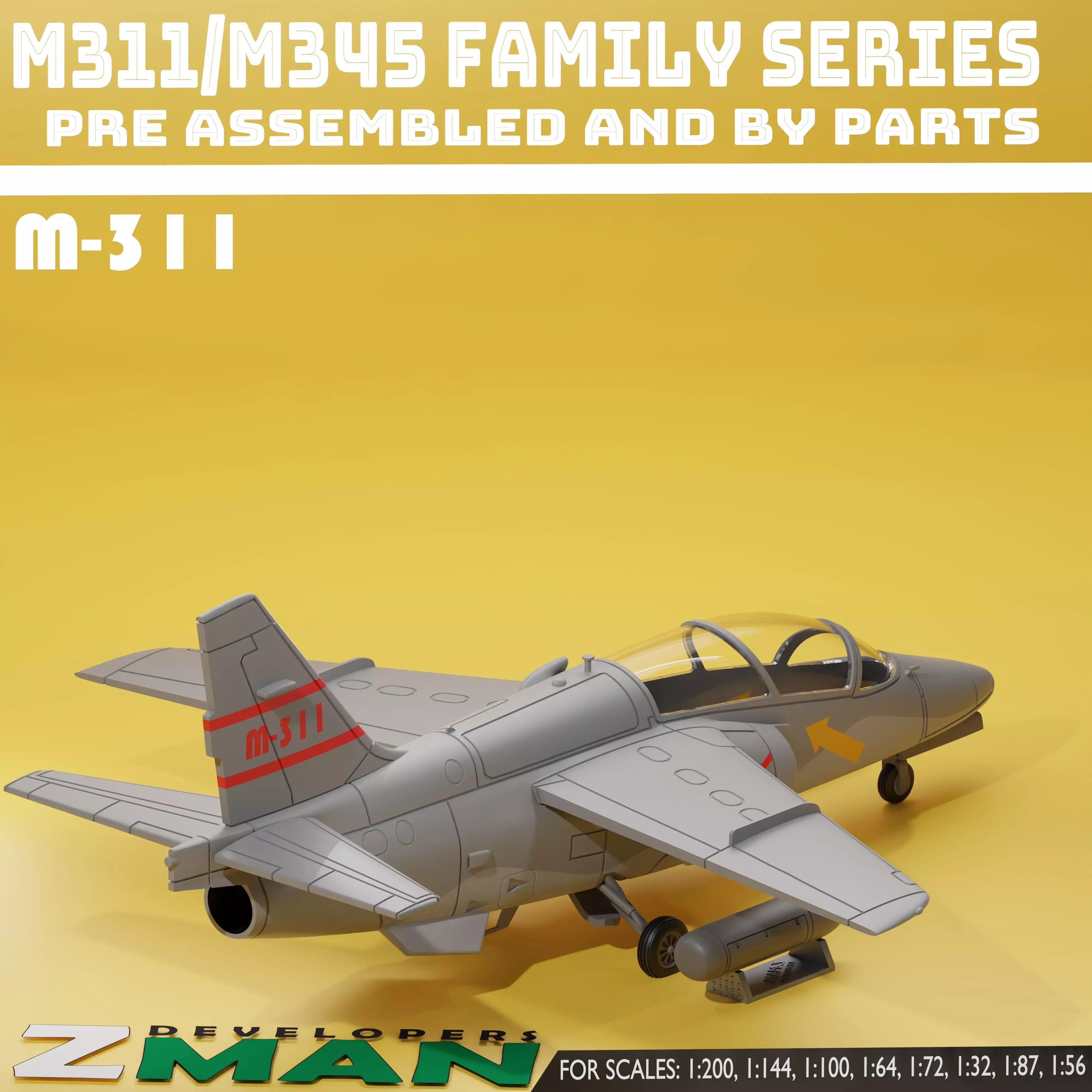 Aermachi M-311 basic trainer v1 3D print model_5