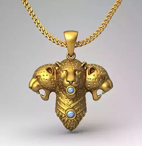 Lion Pendant STL 3D Model for Jewelry - One Inch Pendant