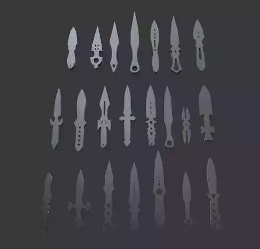 Fantasy Dagger  Knife Collection  22 Stylized Weapon Models 