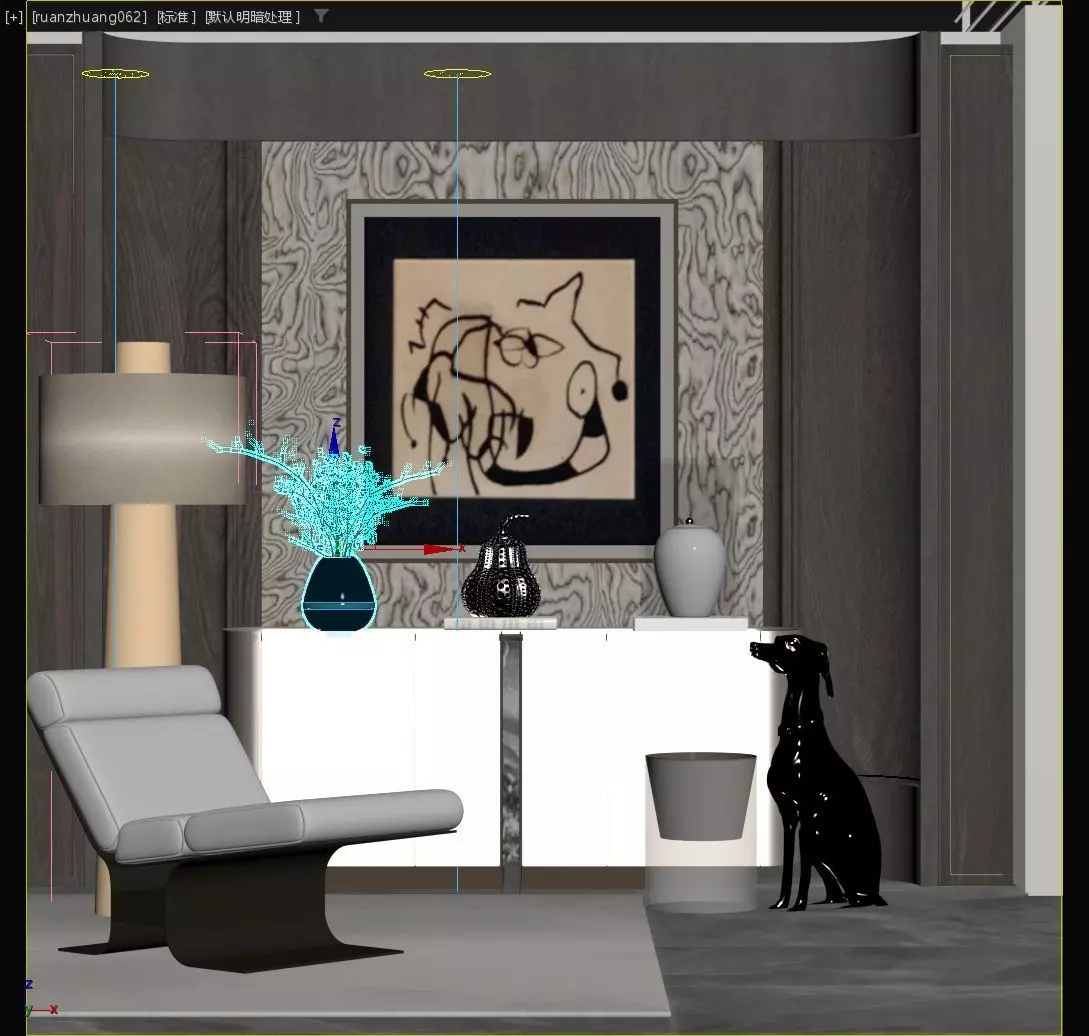 Italian-style entrance hall 3D model 3D model_5