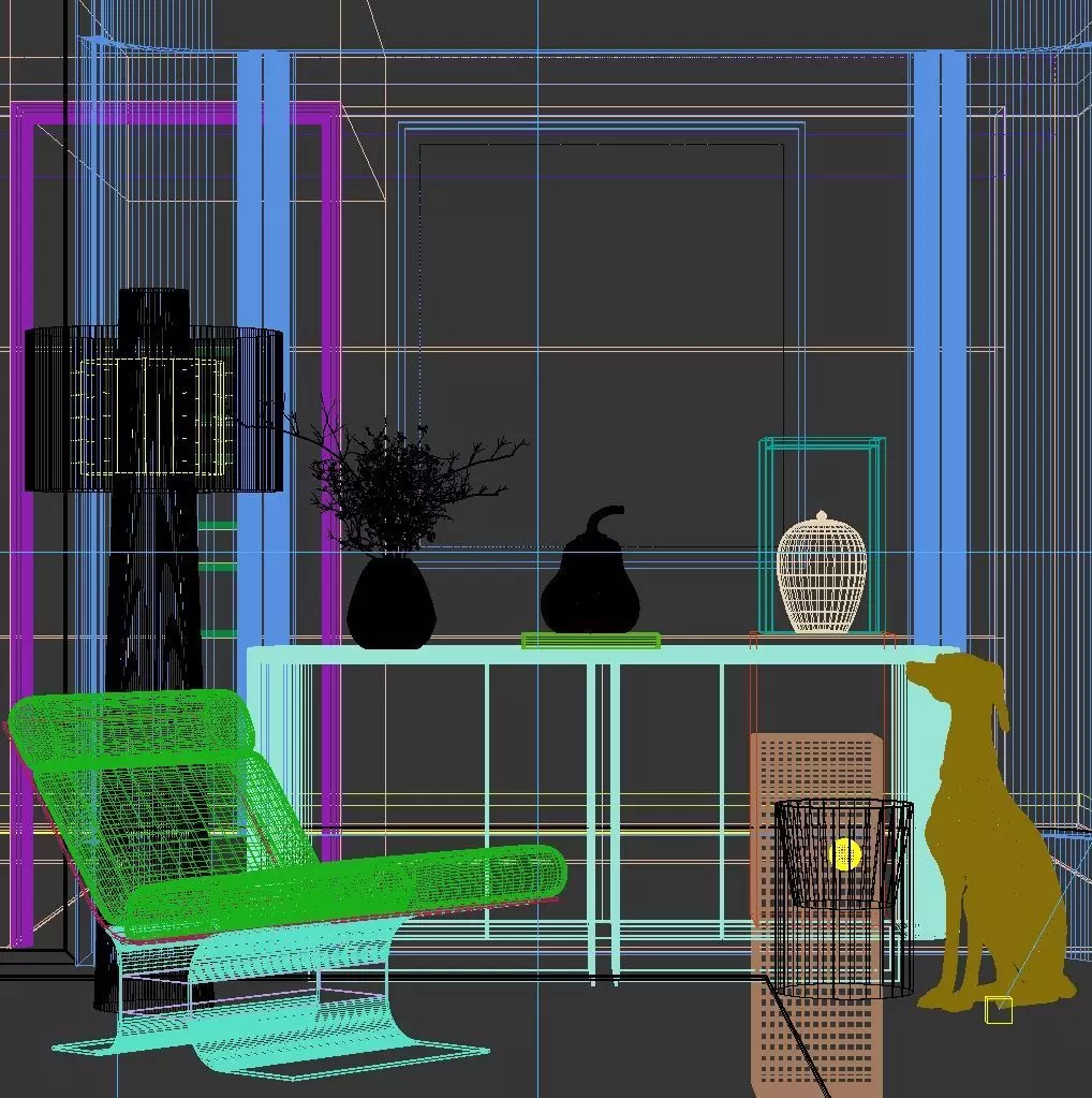 Italian-style entrance hall 3D model 3D model_4