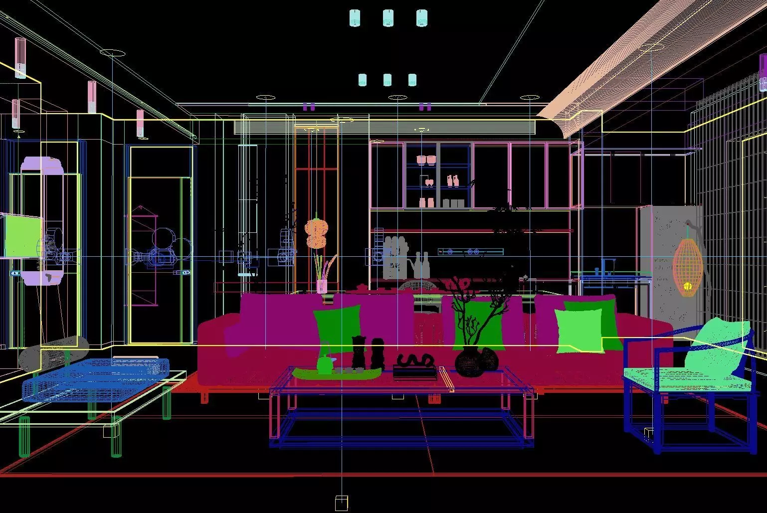 Italian-style entrance hall 3D model 3D model_15