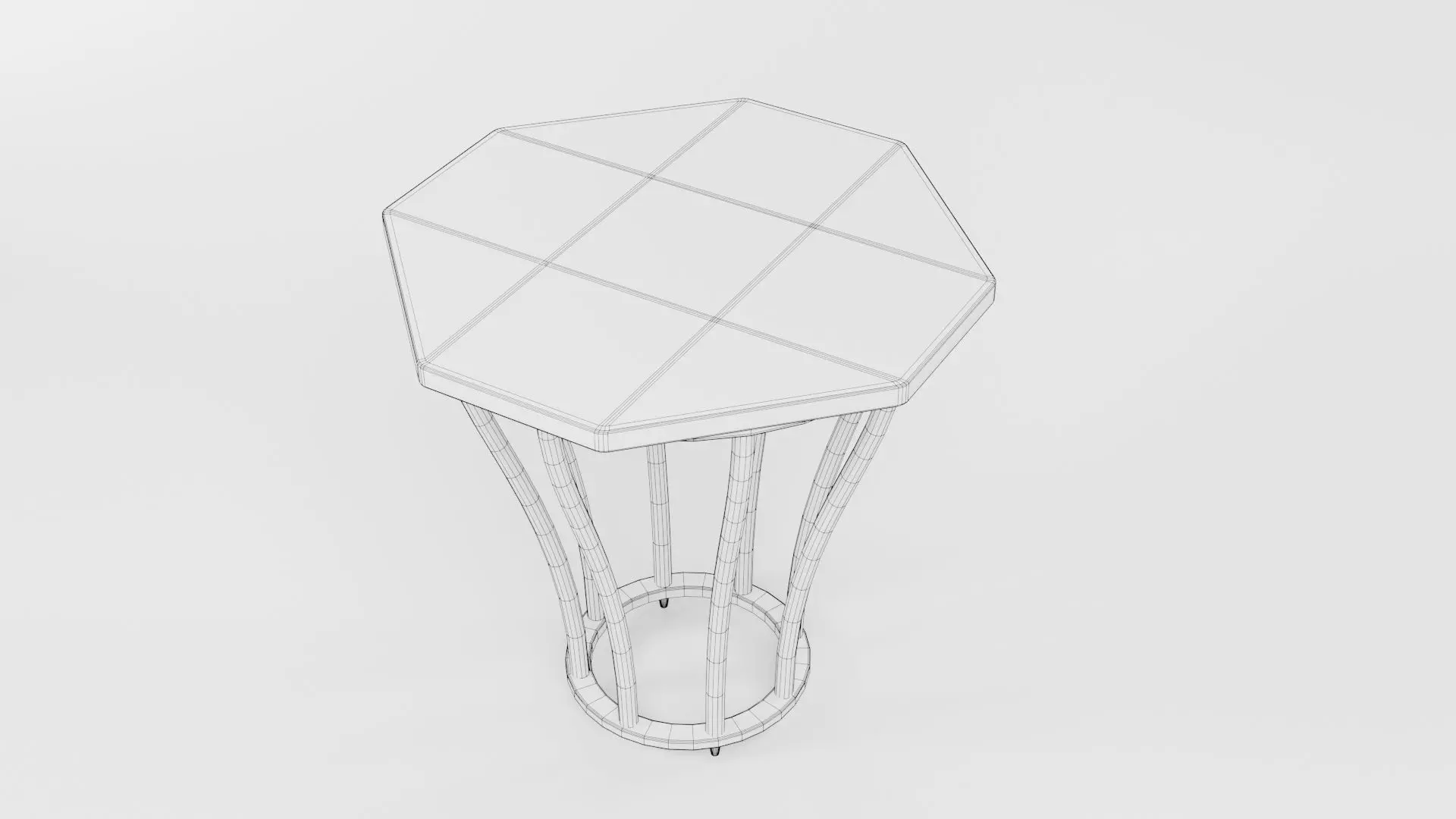 Octagon Table CG15 3D model_6