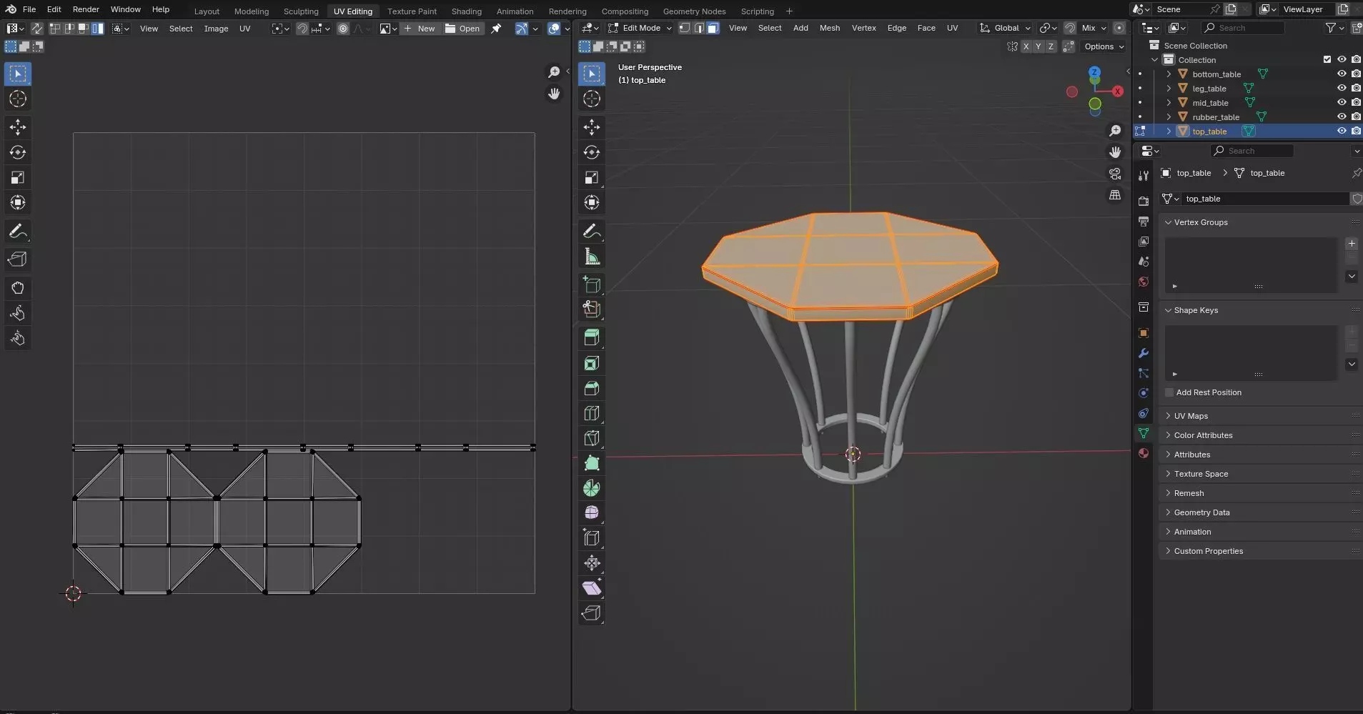 Octagon Table CG15 3D model_10