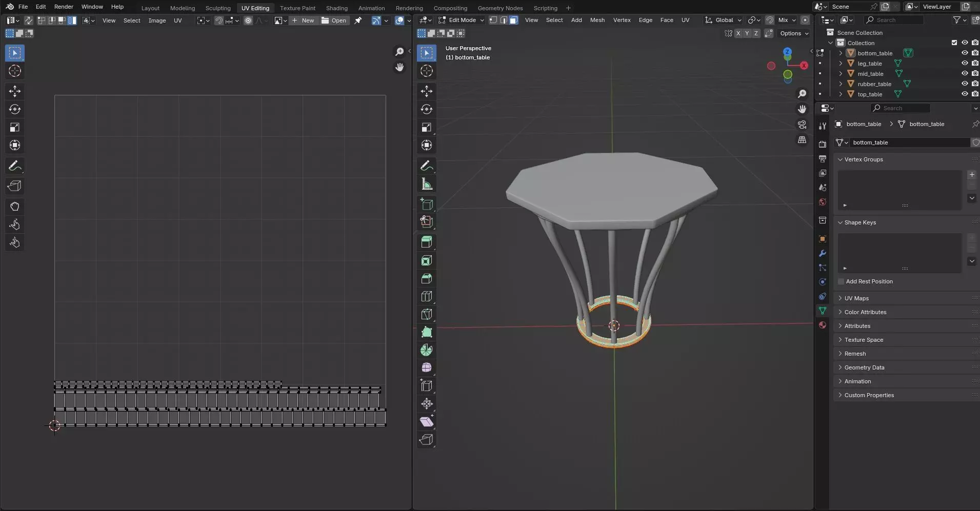 Octagon Table CG15 3D model_9