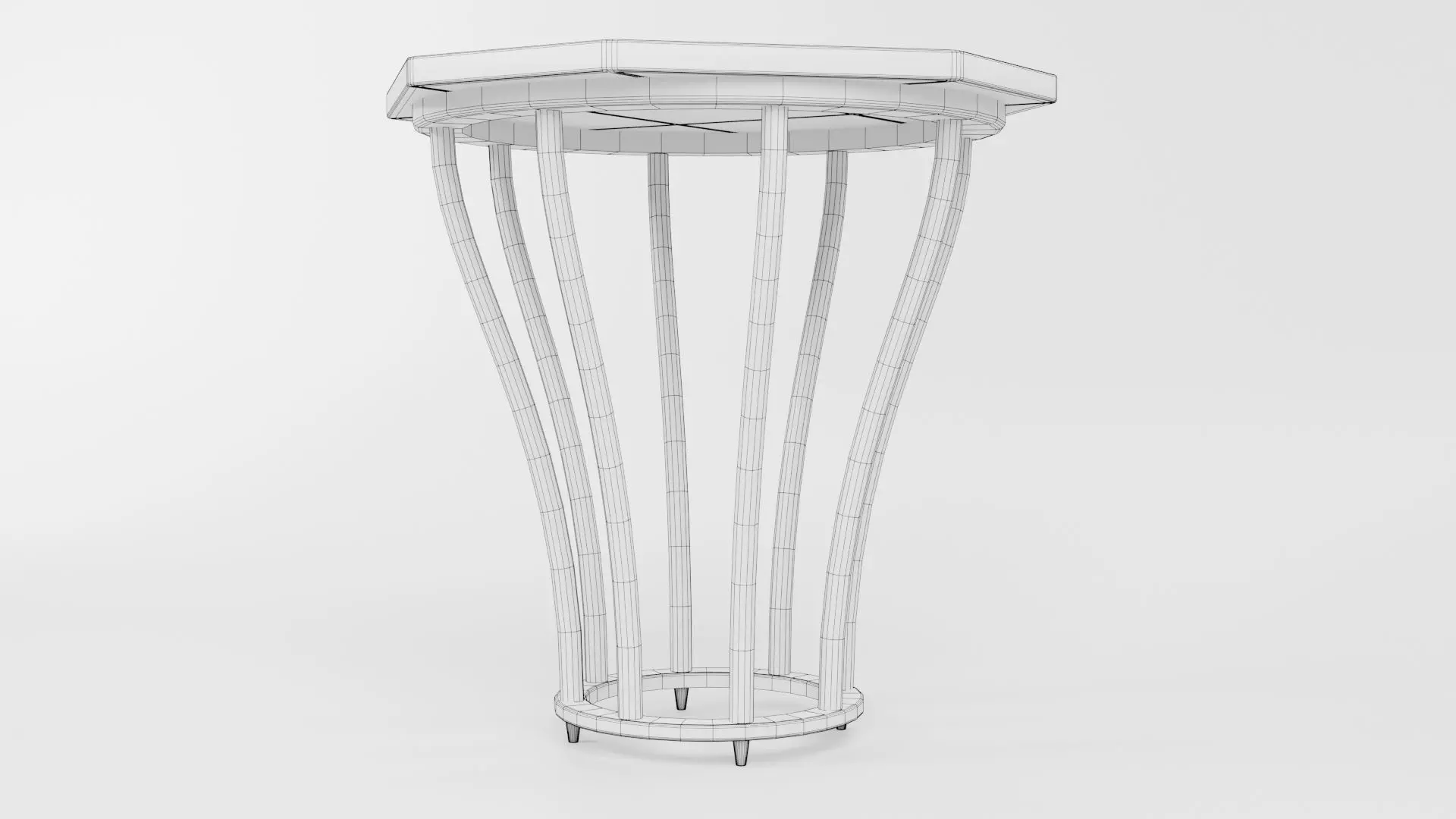 Octagon Table CG15 3D model_5