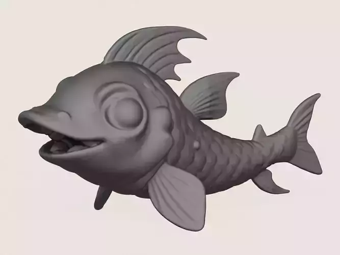 Fish 02 Print Ready 3D Model