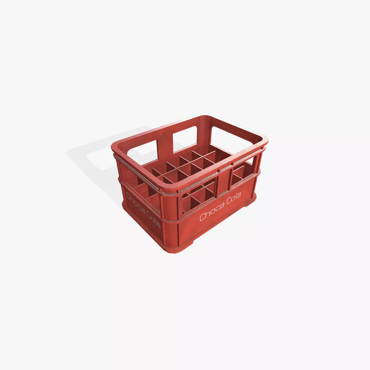 Coke Crate Low-poly 3D model