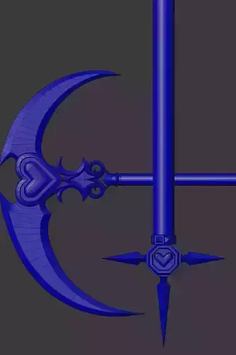 Love Corrupted Scythe Stylized Fantasy Weapon
