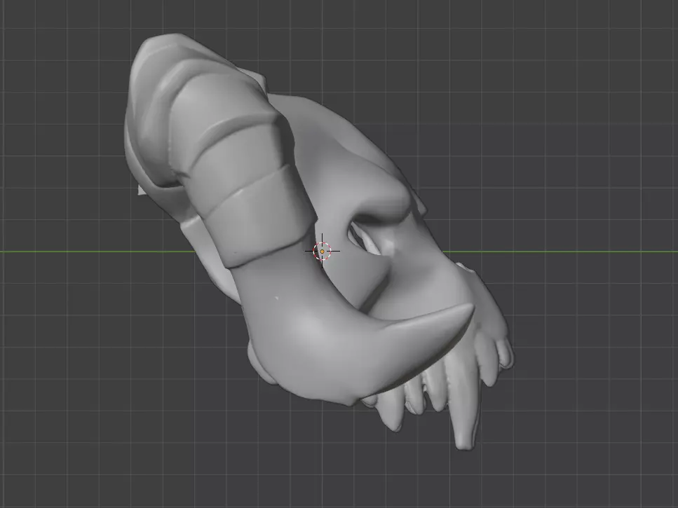 Ram Skull Artifact Low-poly 3D model_20