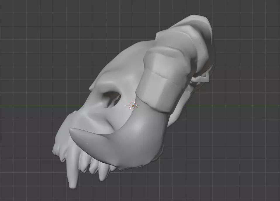 Ram Skull Artifact Low-poly 3D model_22