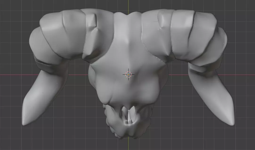 Ram Skull Artifact Low-poly 3D model_23