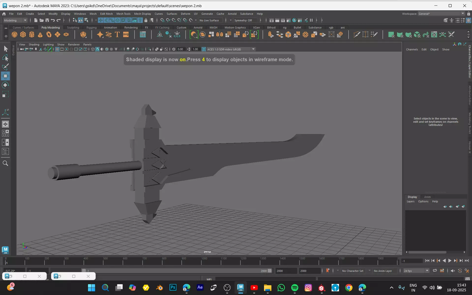 Sword model-GAME READY ASSET Low-poly 3D model_3