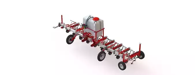 WG 0002 - Inter-row cultivator with liquid fertilizer 600 3D model