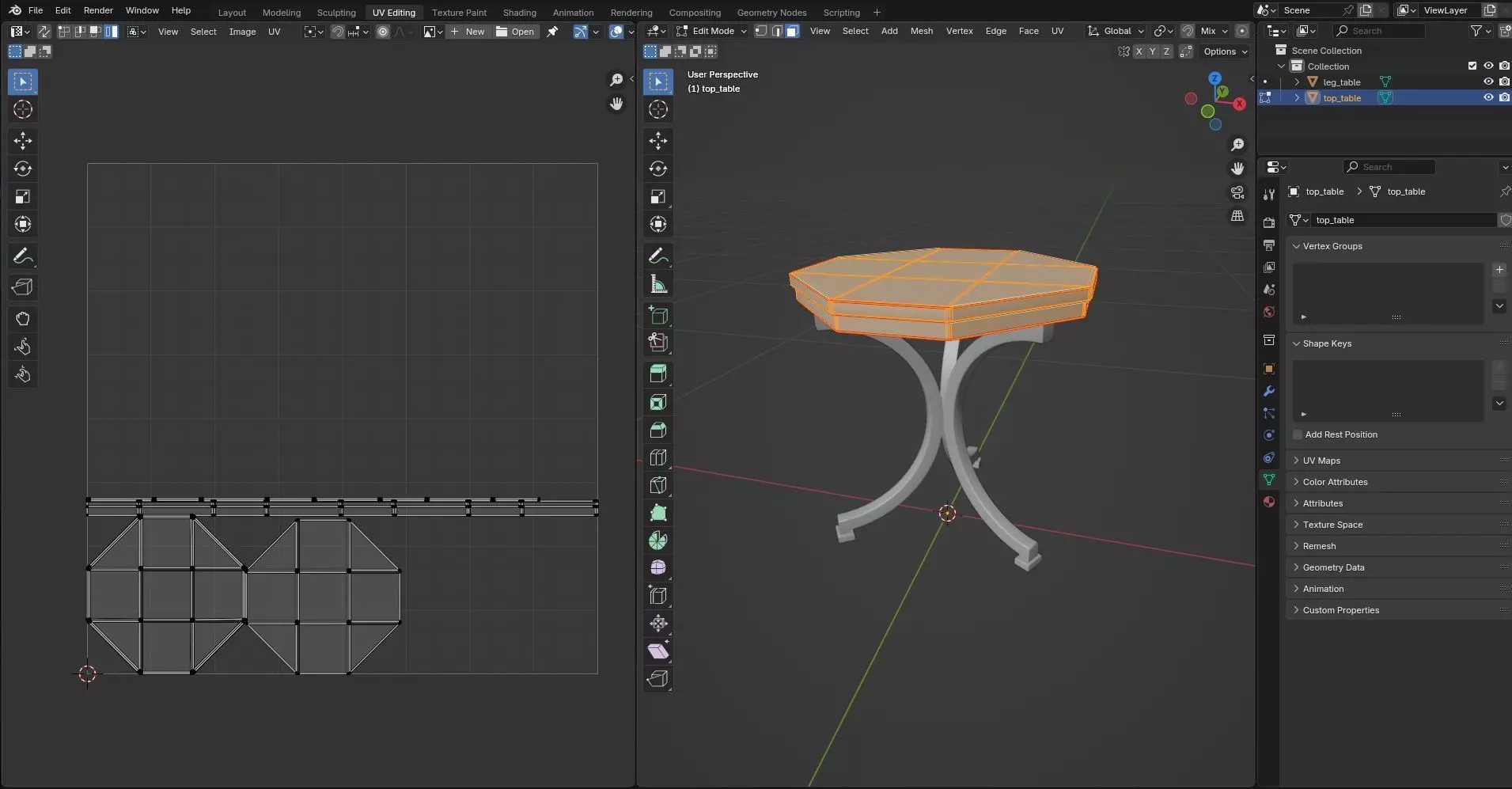 Octagon Table CG26 3D model_10