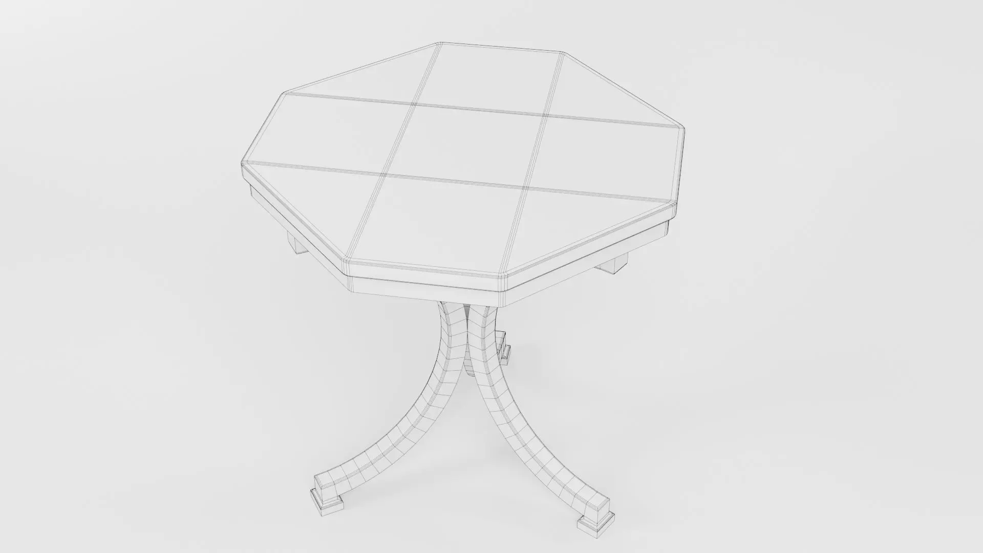 Octagon Table CG26 3D model_6