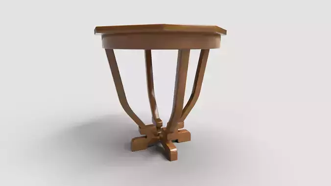 Octagon Table CG27 3D model 2