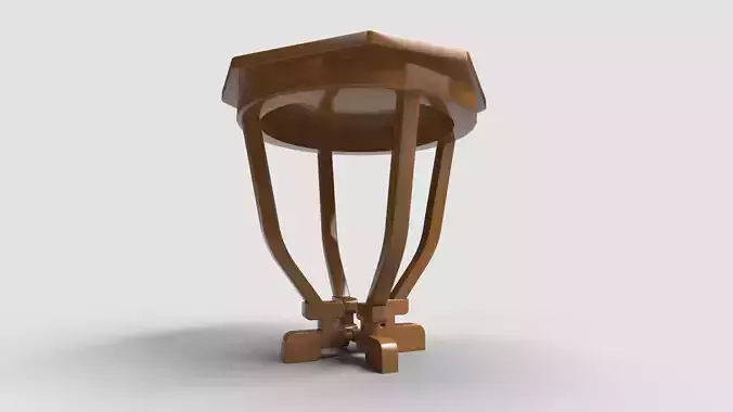 Octagon Table CG27 3D model 3